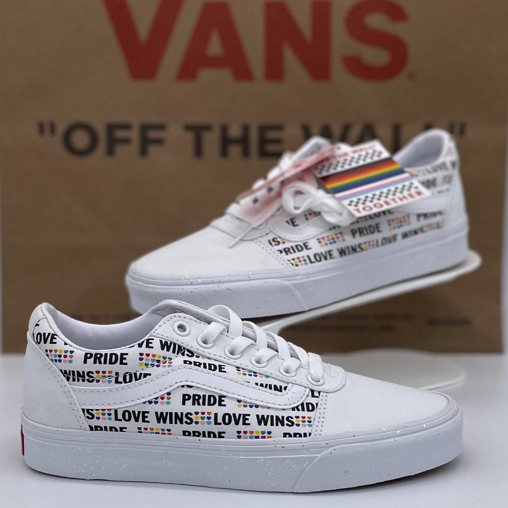 Vans Ward (Pride) White/White *NEW* WM Men 5.5 WM Women 7  Unisex